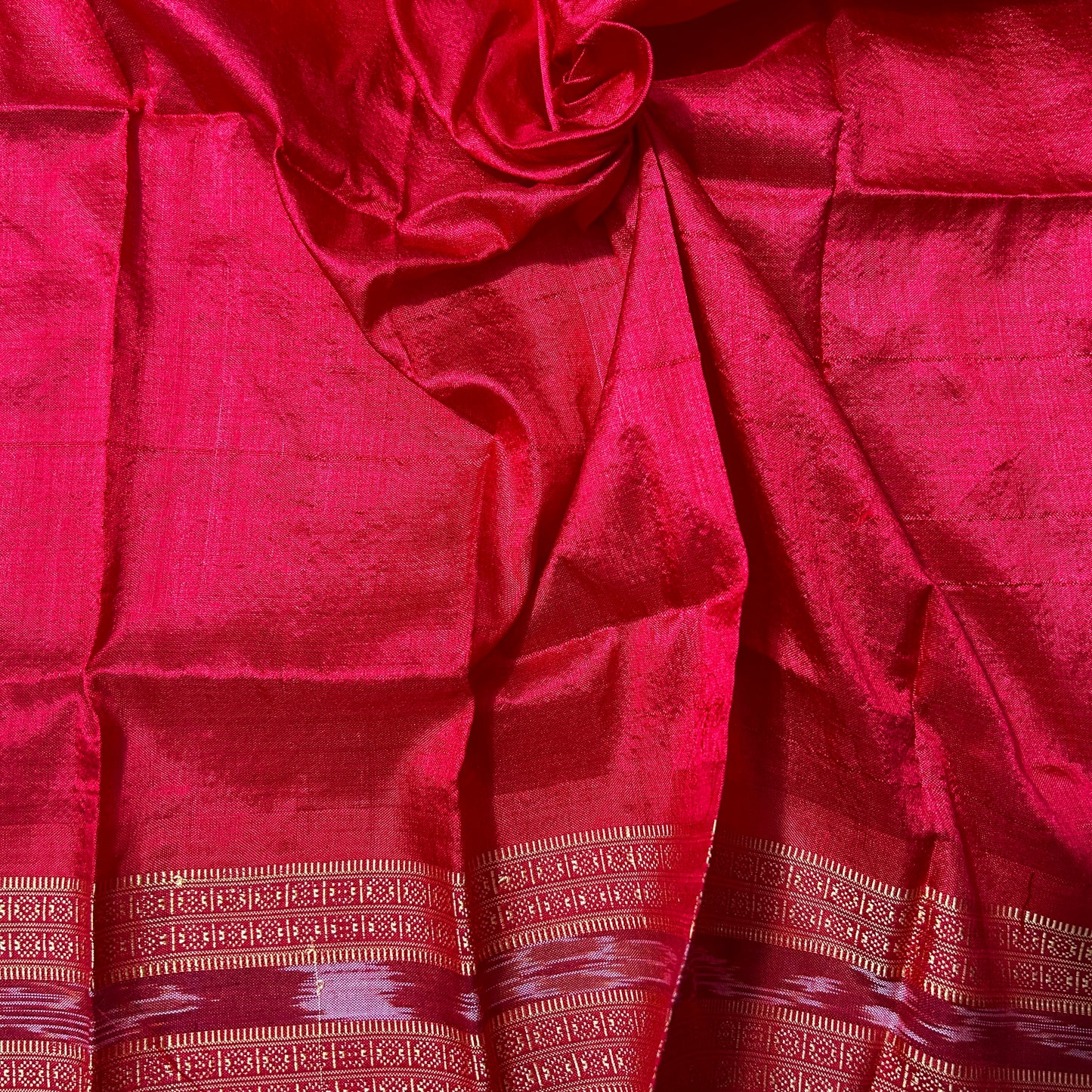 Odisha Handloom Khandua Pure Silk Blouse Fabric for Women