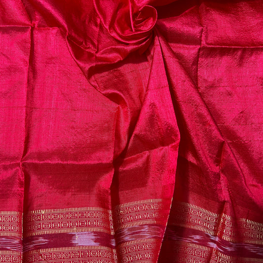 Odisha Handloom Khandua Pure Silk Blouse Fabric for Women