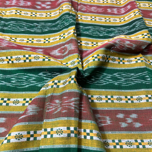 Odisha Handloom Bargarh Sambalpuri Pure Cotton bandha Fabric for new designs