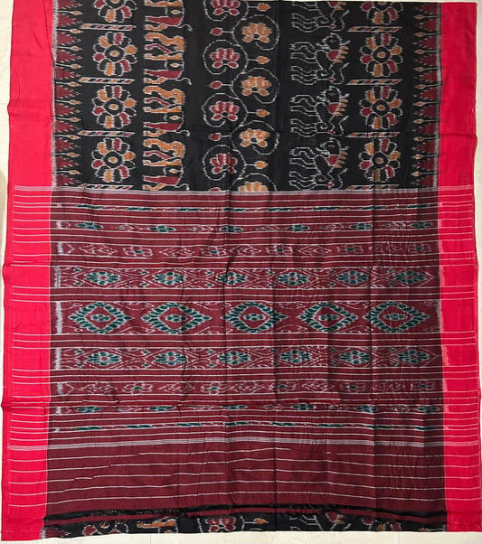 Odisha Famous Nuapatna Khandua Handloom Pure Cotton Saree for Festivals