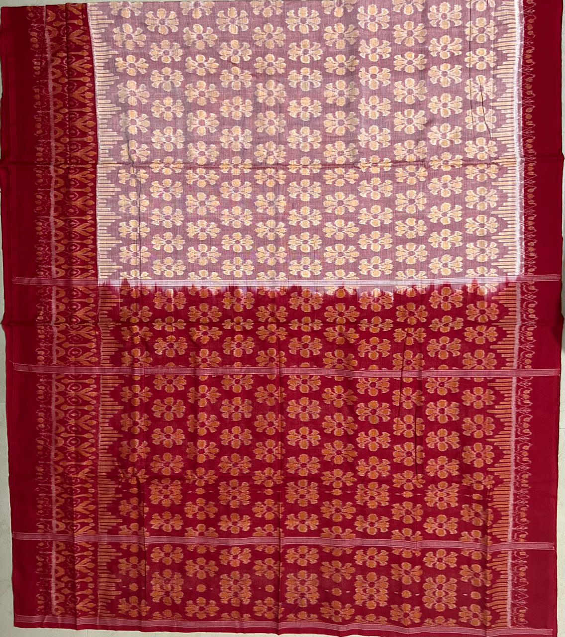 Buy Unique Sambalpuri Pure Cotton odisha handloom saree from Sonepur for Gifting